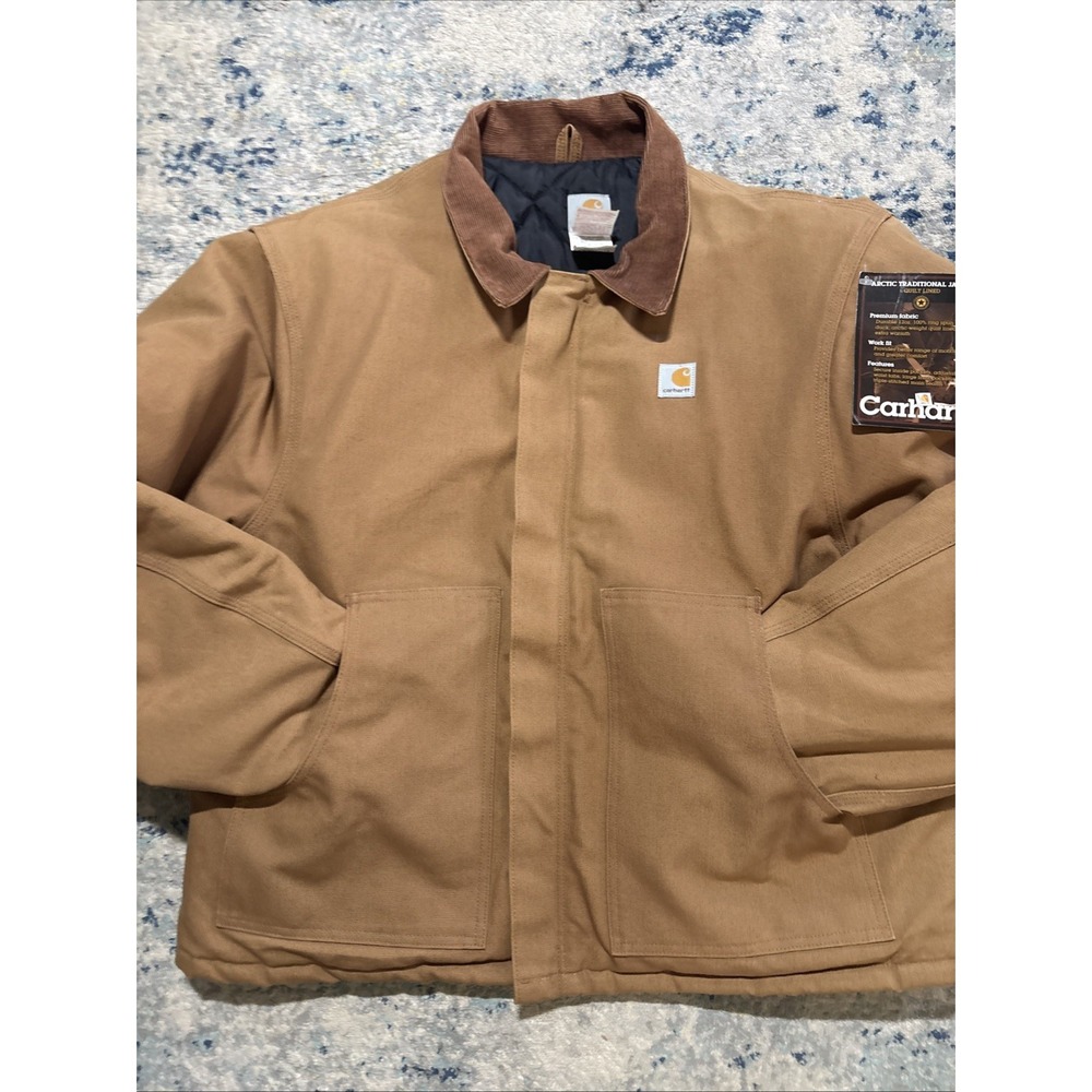 Vintage Carhartt Jacket New Old Stock /w Tags Duck Detroit USA UNION J02 BRN 2XL